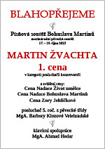 Blahopřání - M. Žvachta - PSBM 2025 - 1. cena + zvl. ceny